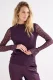 Tramontana Top Flared Cuff C20-22-401 T-shirt Lange Mouw 004840-auberginenoir