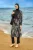 Zwarte Burkini-set met volledige dekking