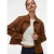 VERO MODA suede oversized blazer bruin