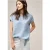 Cecil Dames Linnen blouse shirt in Blauw