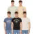 Duck and Cover Heren Haltecks T-Shirt (Verpakking van 5) (Multikleur)