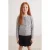 TRENDYOLKIDS Meisjes Grijs Geborduurd Lang, Oversized Vesten