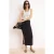TRENDYOLMİLLA Dames Zwart Effen Maxi Taille Elastisch Kokerrok- rok Rokken