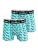 UNABUX Boxershorts ‘ BLACK WHITE RABBIT ‘  turquoise