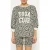 10DAYS Raw Edge Statement Sweater Leopard Light Grey Melee