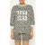 10DAYS Raw Edge Statement Sweater Leopard Light Grey Melee