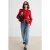 TRENDYOLMİLLA Dames Rood Effen Lang Regular fit Blazers