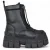 Buffalo Dames Zwarte Chunky Platform Front Zip Hoge Enkel Combat Boots – Gospher