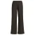 Anytime wide leg broek met contrast bies donkerbruin