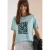 Shirt met ronde hals en frontprint