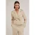 Motivi Polyviscose Double-breasted Short Jacket Beige