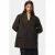 PIECES oversized gestreepte blazer met strass-steentjes – donkerbruin