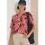 Cecil Dames Blouse met korte mouwen en gespleten hals in Oranje