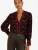 love & roses Blouse  rood / zwart
