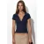 Geribbelde Slim-Fit Polo Blouse