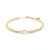 Luxenter 925 Sterling zilveren armband met glanzende zirkonia afgewerkt in 18K geel goud – Ruza