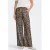 ONLY wide leg high waist casual broek met panterprint bruin
