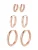 Hey Happiness Oorbellen ‘Trio Hoops’  rose-goud