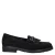 Gabor suède loafers met blokhak – zwart