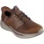 Skechers Slade Zachary Textiel Heren Donkerbruin Brede Pasvorm Veterschoenen