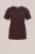WE Fashion – Dames basic T-shirt van biologisch katoen – Regular fit – Aubergine – Biologisch katoen –