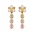Swarovski  – Dames Oorbellen – Roze & goudkleurig