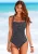 LASCANA Shaping-badpak  zwart / wit