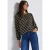 Street One Dames Bedrukte blouse met elastische zoom in Beige