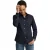 Marineblauw poplin-katoen hemd met slim fit en geborduurd Rigby Go-logo