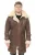 Heren 3/4 warme lederen schapenvacht trenchcoat-Medina