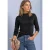 Shirt met lange mouwen, col en glitters