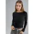Slim Fit Geribbelde Boothals Blouse