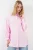 Oversized Textuur Lange Blouse met Shirtkraag