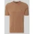 FYNCH-HATTON regular fit T-shirt met linnengehalte in brei-look