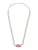 DIESEL Ketting  rood / zilver / wit
