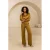 Lofty Manner wide leg regular waist broek camel