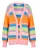 Apricot Gebreid vest  blauw / lichtgroen / lichtlila / oranje / rosa
