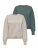 ONLY Sweatshirt ‘ONLBROOKE’  stone grey / donkergroen