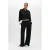 Refined Department wide leg regular waist pantalon zwart