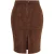 Trendyol Curve Dames Bruin Effen Midi Grote maten Rokken