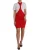 Rode Mini-jurk met Uitsnijdetails