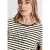 Street One Dames Gestreept shirt met print in Zwart