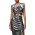 AllSaints Carla Metallic Top Gunmetal Grey