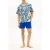Tommy Hilfiger Woven Bowling Shirt Vintage Tropical Floral Yellow