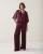 Summum Trousers Wide Leg Fluid 4s2872-11851 Broek 335 Dark Burgundy