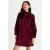 Cache Cache corduroy mini jurk met ruches – donkerrood