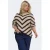 ONLY CARMAKOMA Plus Size aansluitende gebreide gestreepte trui – beige