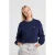 America Today sweater met logo – donkerblauw
