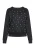 faina Sweatshirt  zwart / transparant / parelwit