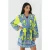 V-hals Paisley A-lijn Mini Jurk met Knopen